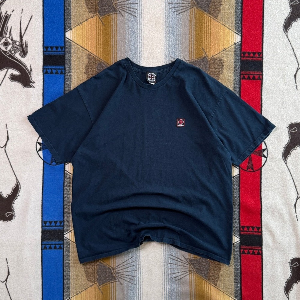 Independent Truck Company Mens XL Navy Blue Cross Logo Skate T-Shirt Alstyle